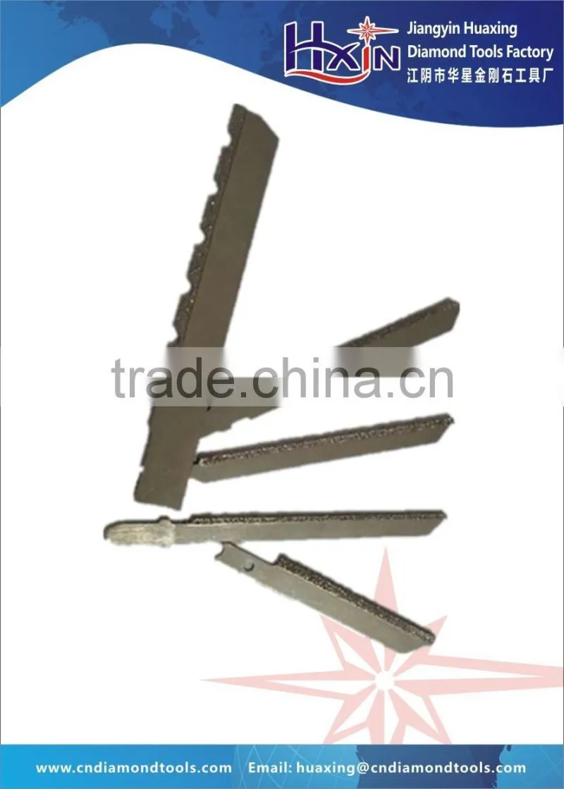 Electroplated diamond jig saw for masonry