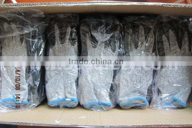DDSAFETY 13G Cut Resistant Level 3 Nitrile Gloves Oil Resistant Gloves