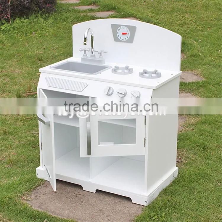 Best sale children pretend set toys wooden boys play kitchen W10C134B