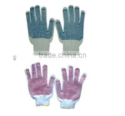 Nitrile dotted cotton gloves