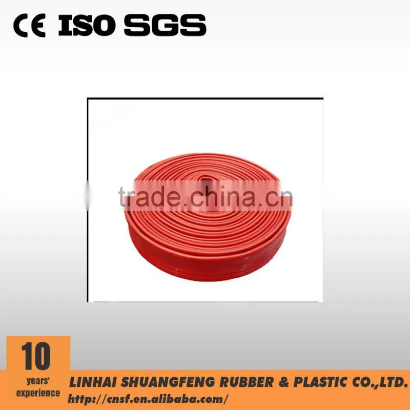 Red Heavy Duty Nitrile Rubber Covered Fire Resistant Hose with coupling