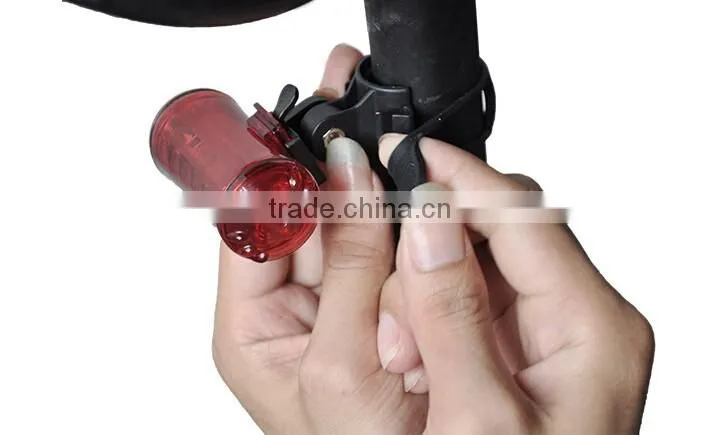 Bicycle Bike 3 LED Red Rear Tail Light Safety Warming Flashing Lamps