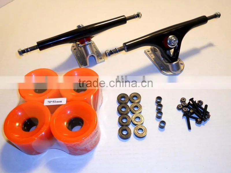 180mm black axis trucks longboard drop through