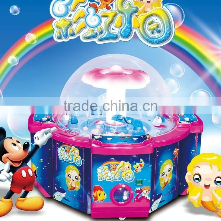 2014 New Hot Sale Rainbow Paradise Coin Operated Kids Toy Claw Crane Game Machine