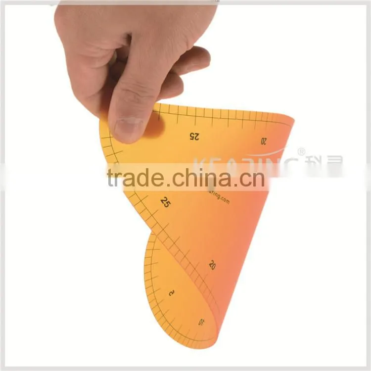 Kearing brand, 60cm economical garment ruler, yellow vary form ruler for fashion design, popular ruler for sewing market # 6460B