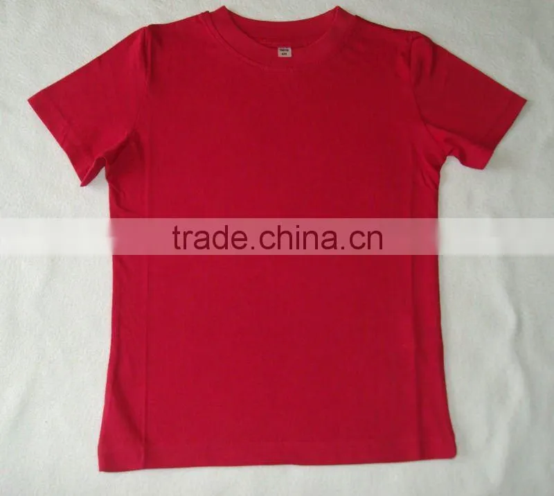 100% combed cotton boys short sleeve blank t-shirts , Children blank t-shirts,