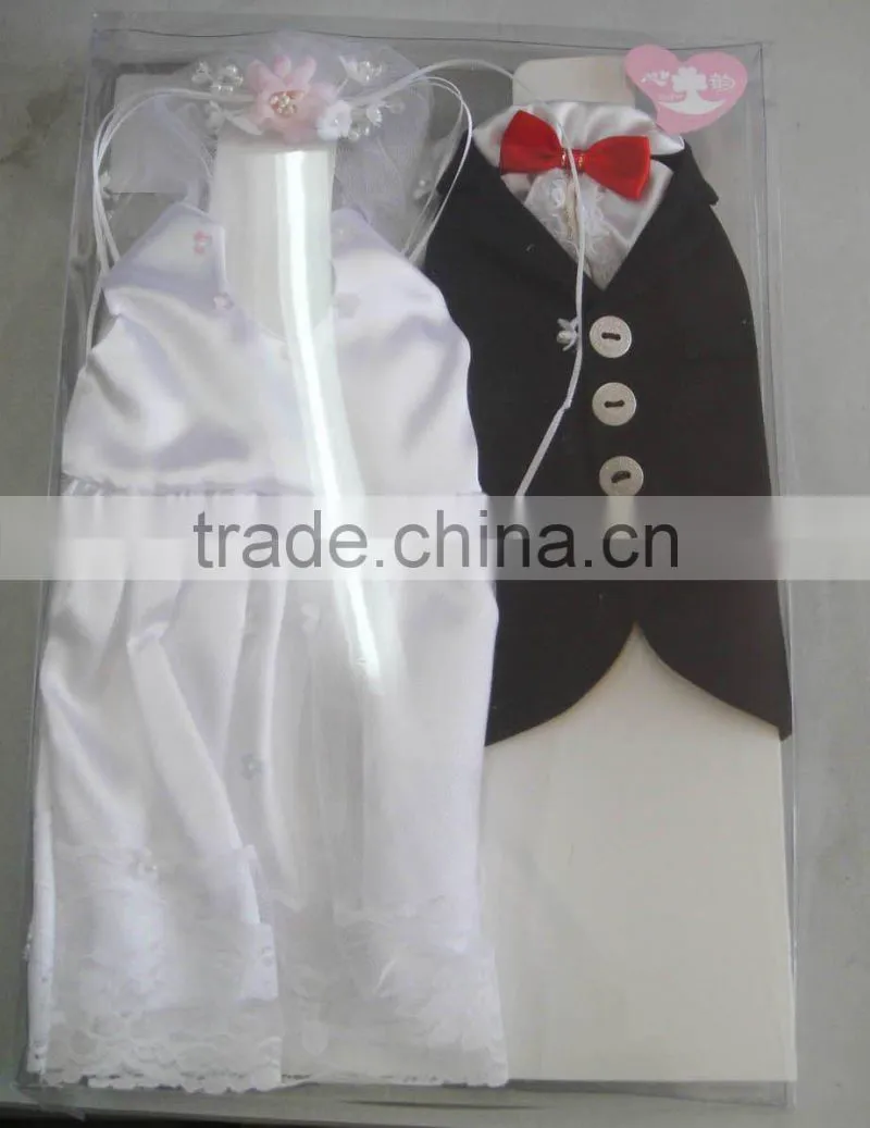 Satin wedding wine bottle cover bag