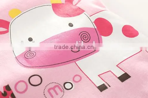 baby girls adorable pink cow printing wholesale good quality baby summer rompers