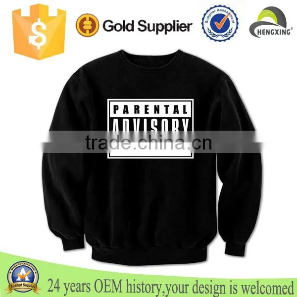 100% cotton fabric for sweatshirt,pullover sweatshirt without hood,latest design sweatshirt