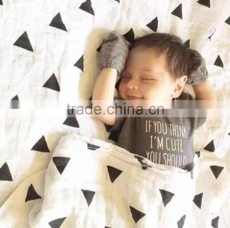super soft 100%cotton baby swaddle muslin blanket
