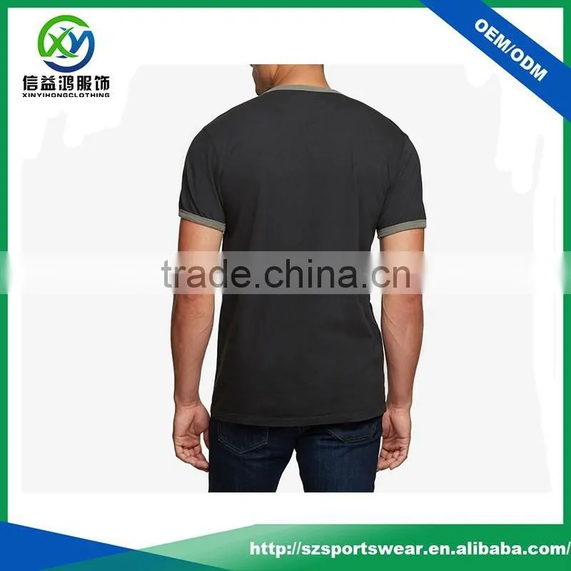 Custom made soft 100% cotton plain round neck t-shirt, men gym shirt
