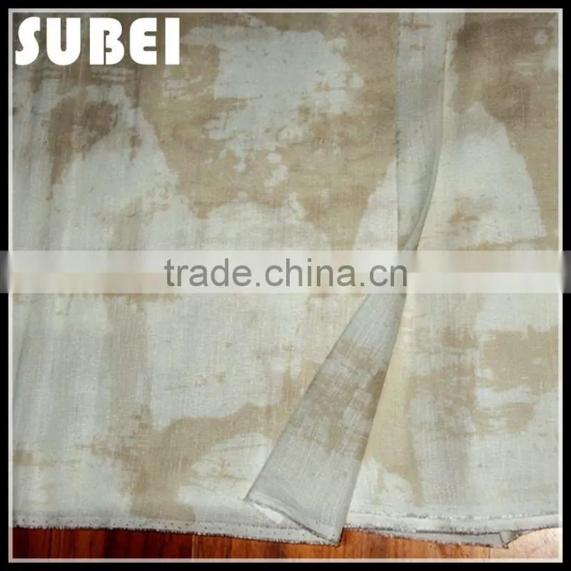 14.5MM Hot sell women summer printed silk georgette fabric,cool linen ladies summer dress fabric