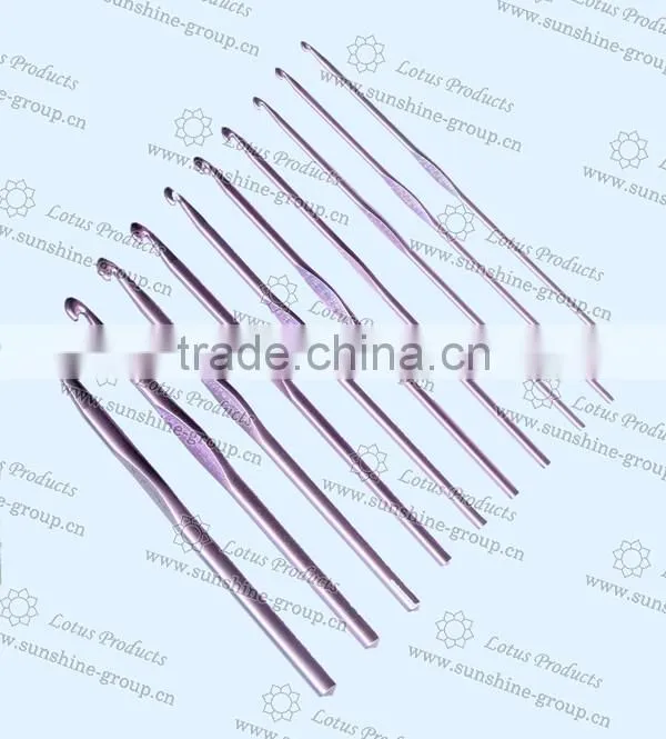 Aluminium Crochet Hook With Blister Card Packing Supply Various Size Crochet Hook