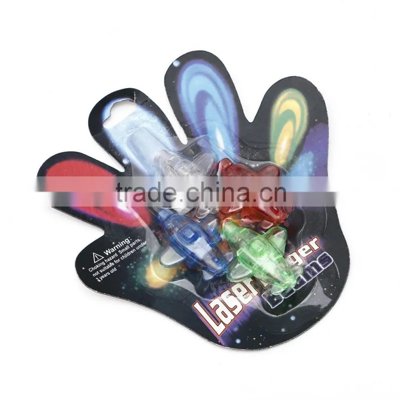 LED flashing laser rings heart shape light up party decoration light beam rings