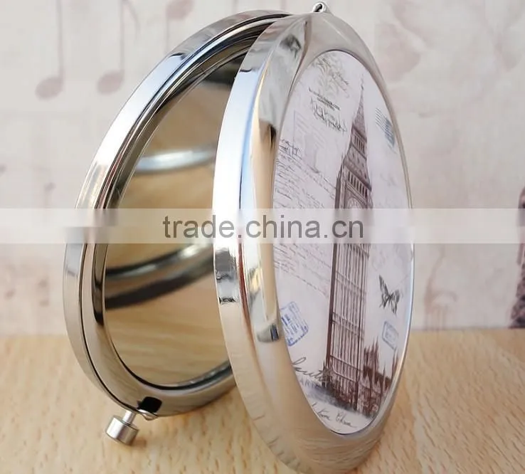 Cute Pocket Round Cosmetic Makeup Compact Travel Portable Mirror Multistyles