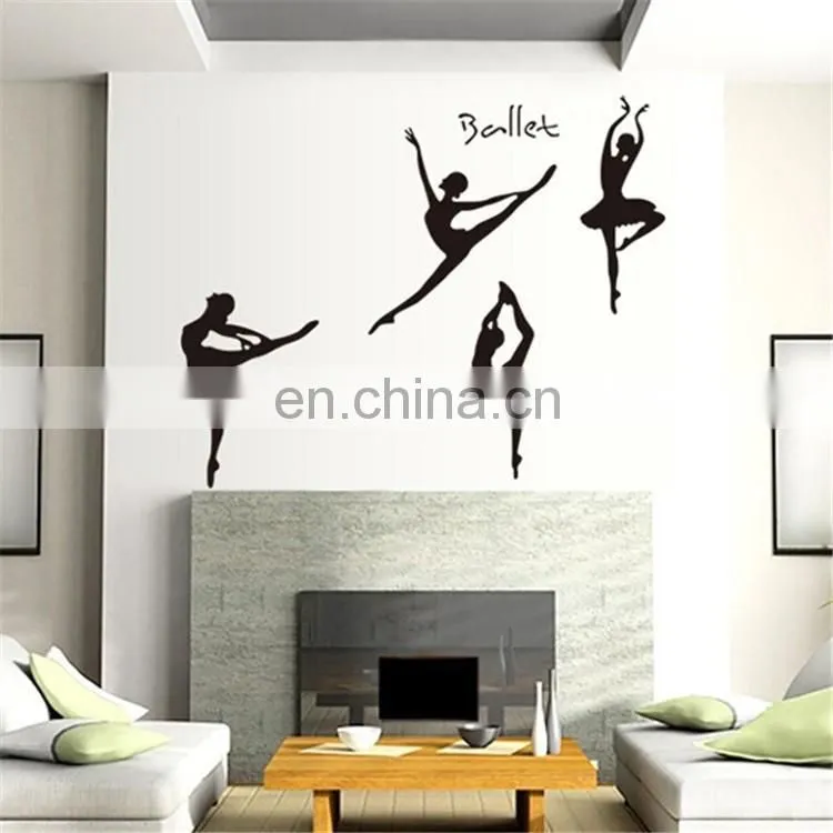 Modern Ballerina Girl Removable PVC Wall and Window Stickers