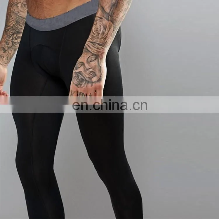 mens black trainning spandex tight legging