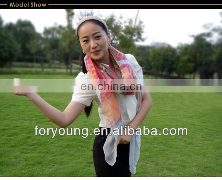 ostrich feather print scarf