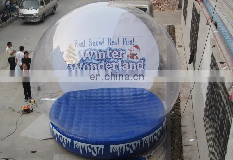 Custom life size snow globe clear inflatable dome for live show