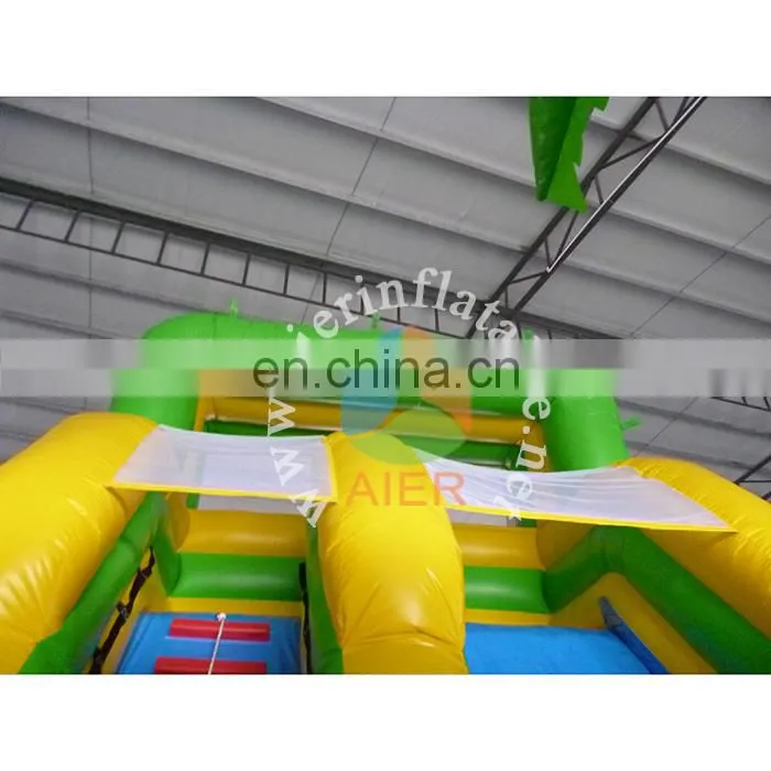 2017 newest green coconut tree slide / dry inflatable slide wholesale price slide zip lock plastic bag