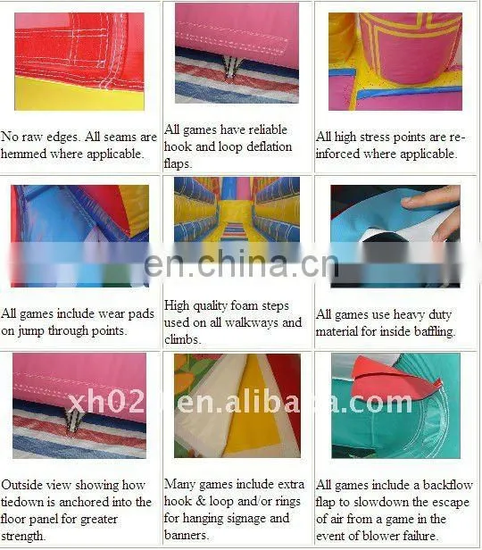 Best sale endless fun outdoor or indoor commercial grade vinyl tarpaulin brand new in Europe style C028 inflatable combo