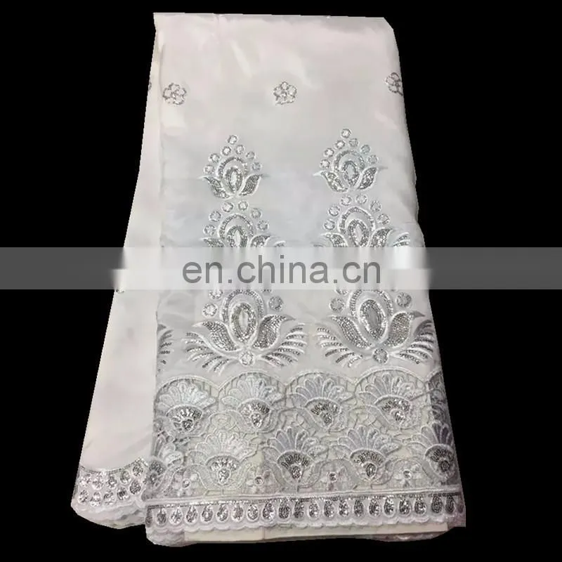 High quality African Fabrics George Lace/Fancy African Silk George Lace for women dress H15112738