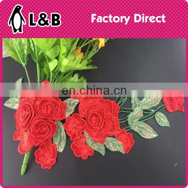 2017 new dedign popular embroidery colorful flower
