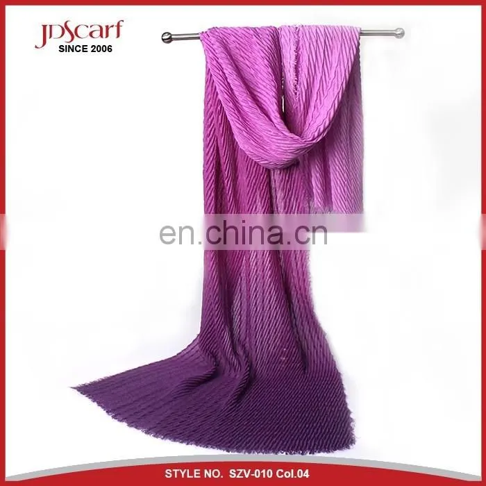 Alibaba supply new colourful wrinkled fabric china scarf