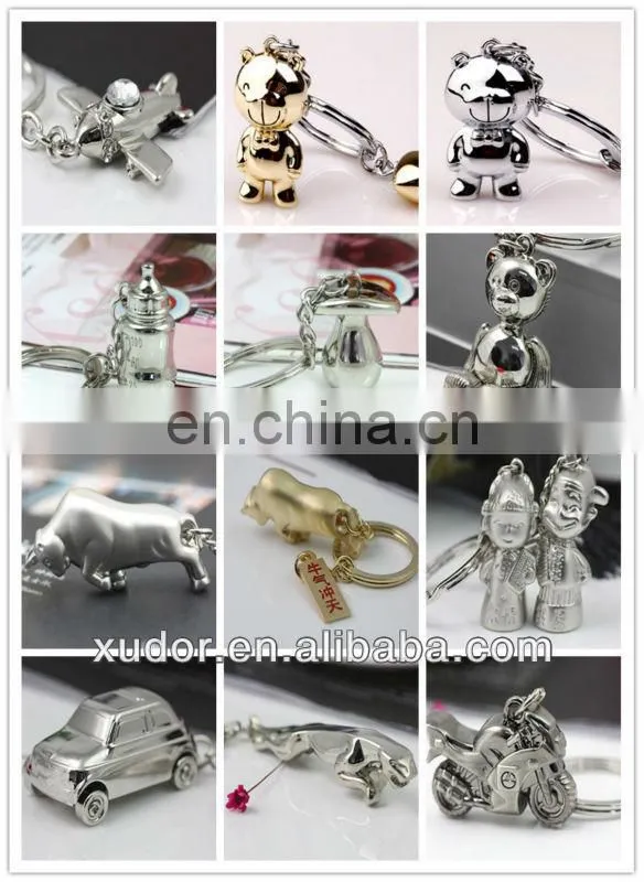promotional metal cute rabbit animal keychain