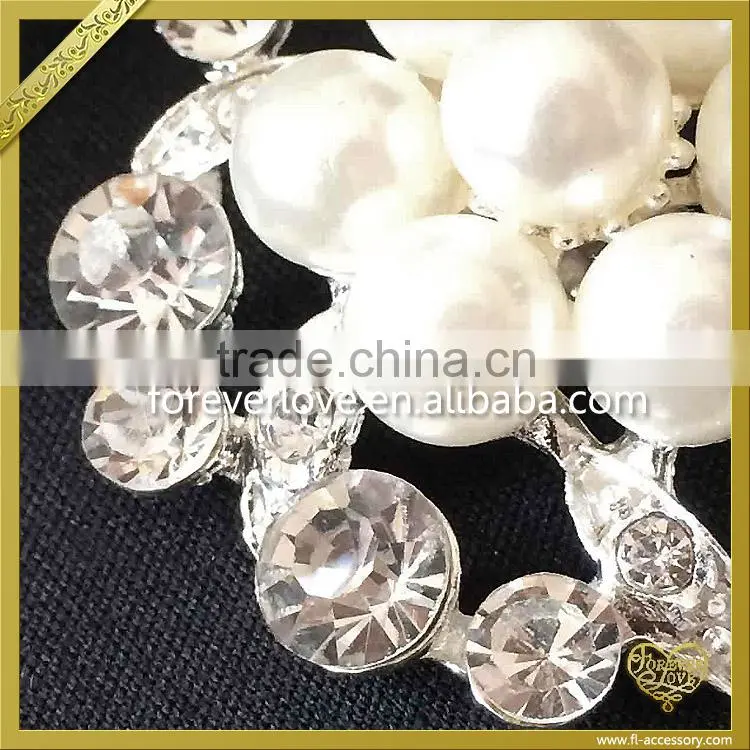 Wholesale top quality fashion Imitation pearl rhinestone brooches FB022