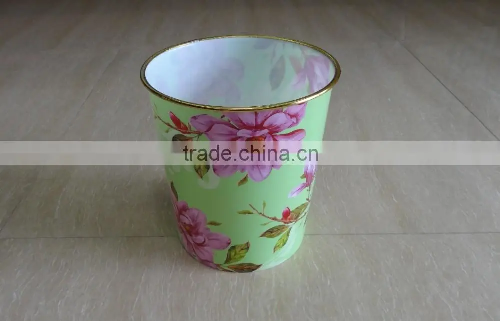 6.5L Plastic Garbage Bin with Artwork