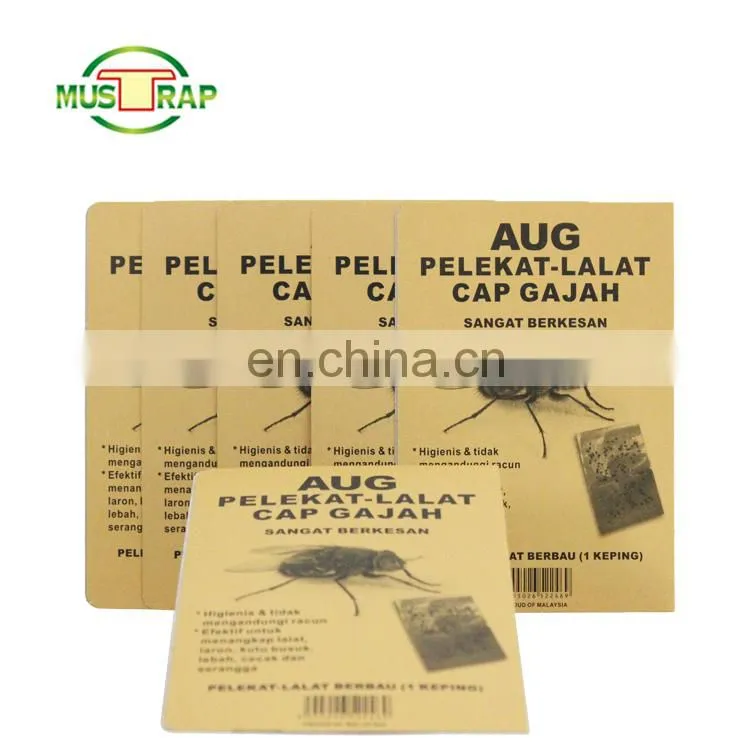 MUSTRAP hot sale INDIAN yellow Fruit Fly strong power insect catcher glue Trap killer Cardboard