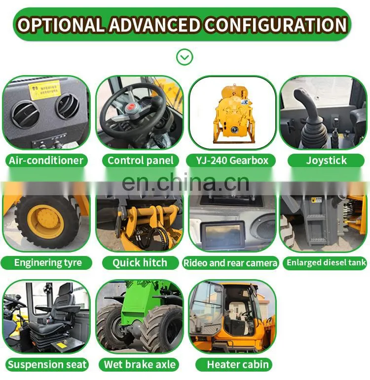 ZL08 4X4 wheel drive CE NEW design 0.8ton front Wheel Loader 908/joystick/quick hitch front Wheel Loader