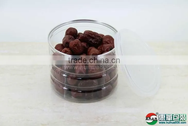 550ml Clear plastc PET can for red dates