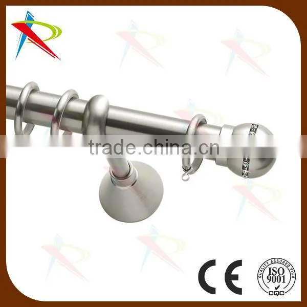 Round ball finial with diamond curtain poles/window curtain pipes