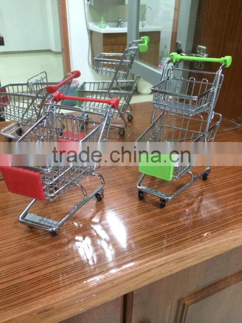 Double Layer Mini Shopping Cart Best Hot Toys For 2015 Christmas Gift Toy Hand Cart 1225