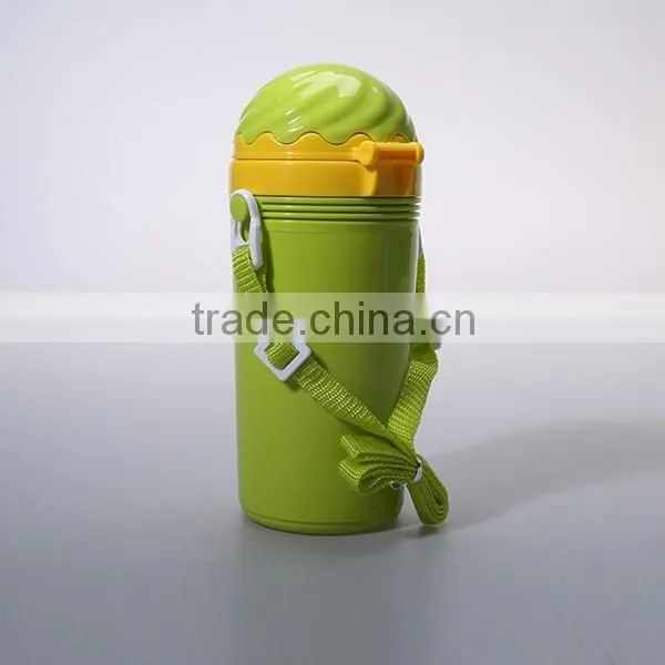Fashion Ice Cream Shaped Plastic Sport Straw Bottle for kids