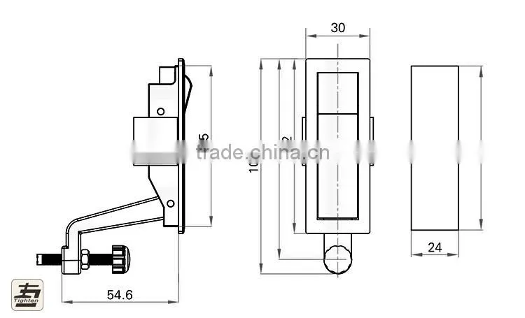 CE Rohs Cheap wholesale Chrome Plated compression raised and flat trigger button lock for industrial use