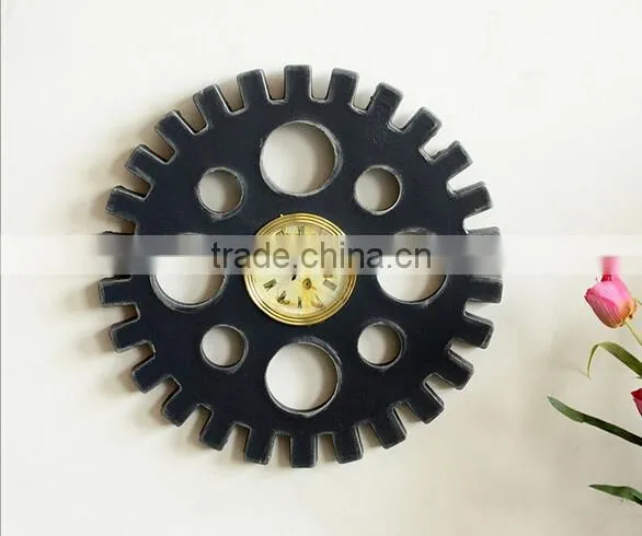 Wooden Gear Wall Clock