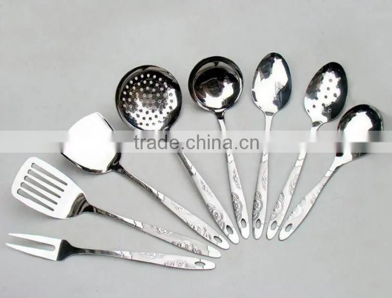 High quality kitchen tools stainless steel kitchen turner and spoon