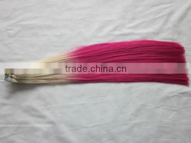 New arrives Popular two tone color Remy hair tape in skin weft