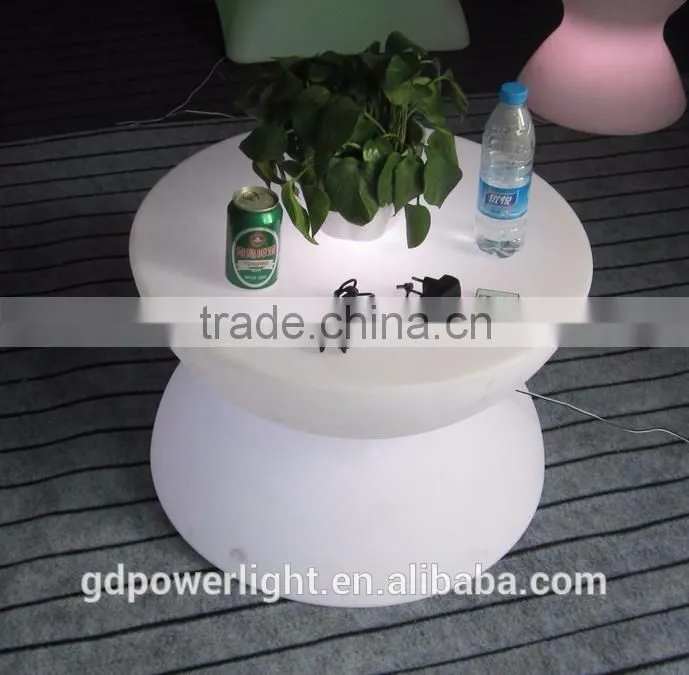 New PE Plastic led Bar Table with LED lights and remote control