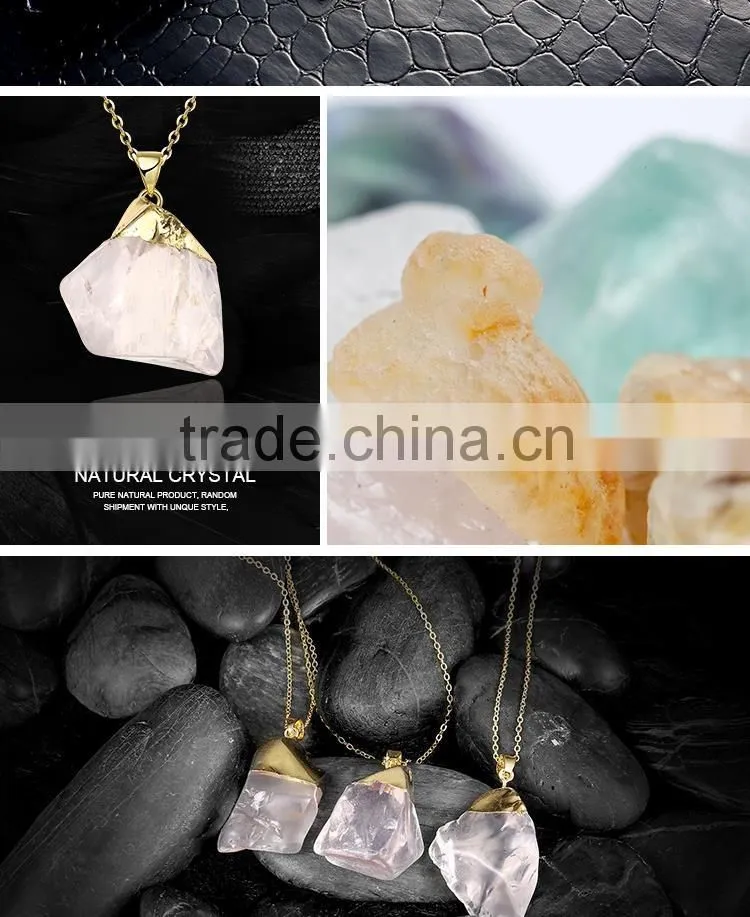 Fashion white natural crystal pendant necklace