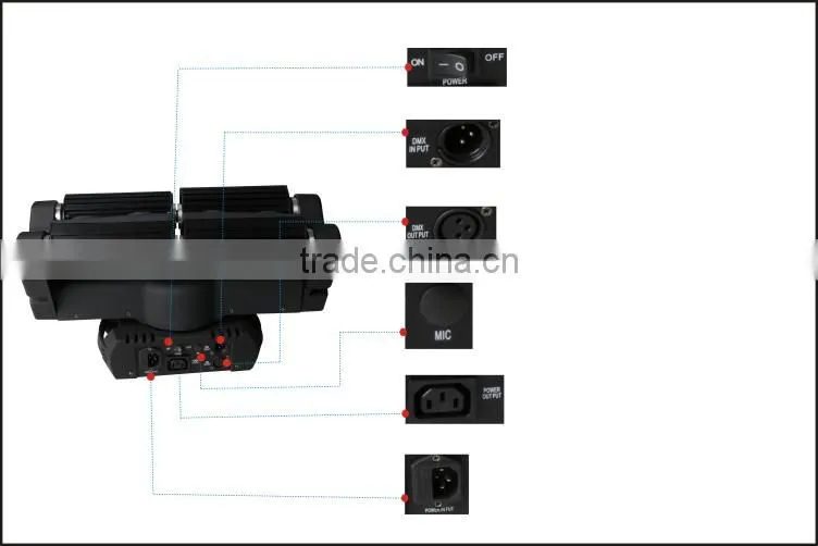 New Spider Moving 8 Eye Bar 8*10W Full Color LED Spider Beam Moving Head Light
