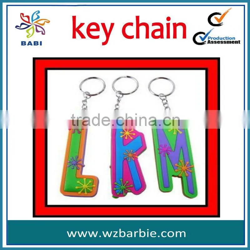 Alphabet Rubber Key Chain
