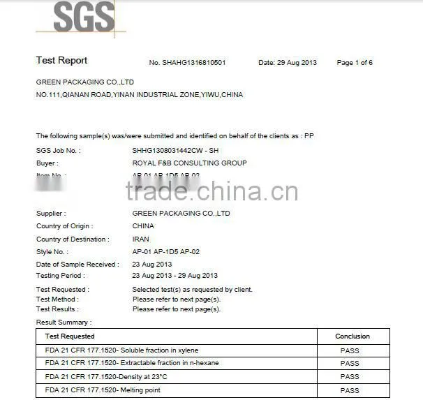 raw materials for disposable plastic cup / 650ml plastic cups with dome lid