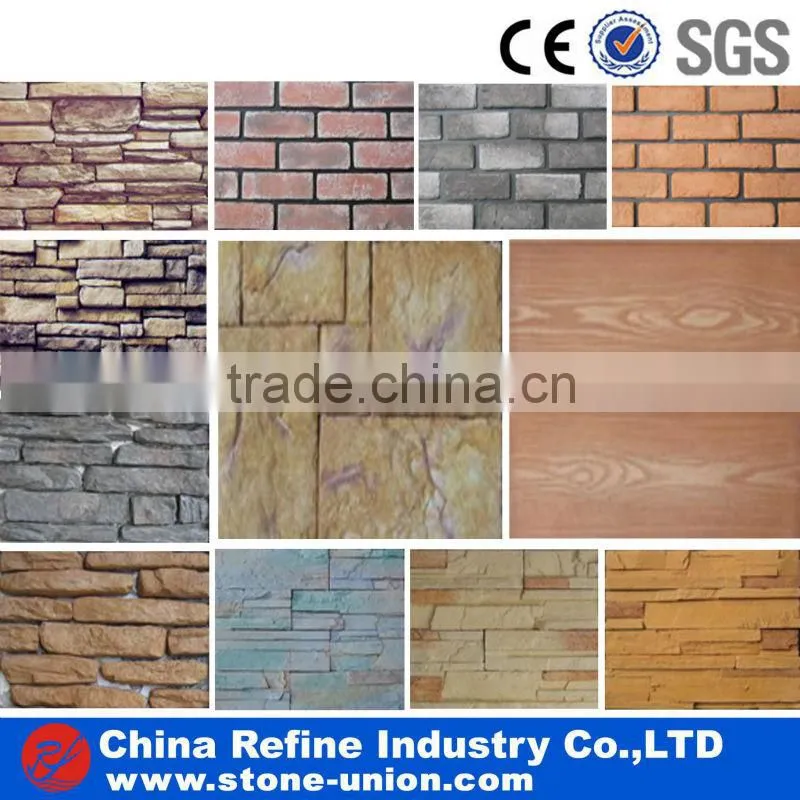 Golden quartzite stone pannel