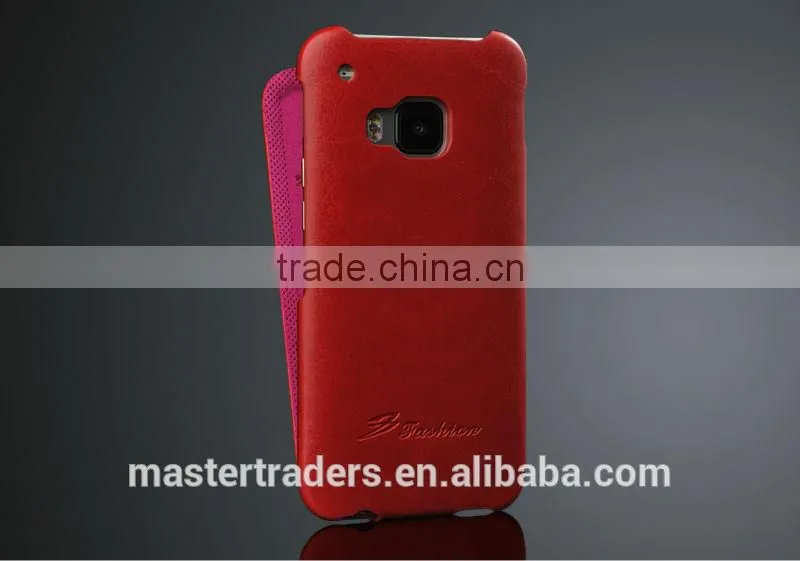 Original Fashion 64 Grain Flip PU Leather Case For HTC One M9 MT-3555