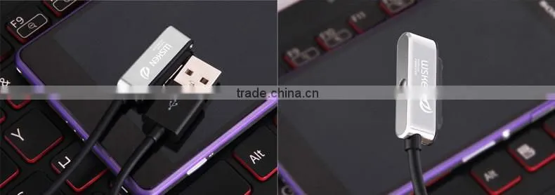 Wsken Magnetic Charging Cable Quick Charge Sync Data Cable For Sony Phone For Sony Z3 40cm Single Metal MT-5314