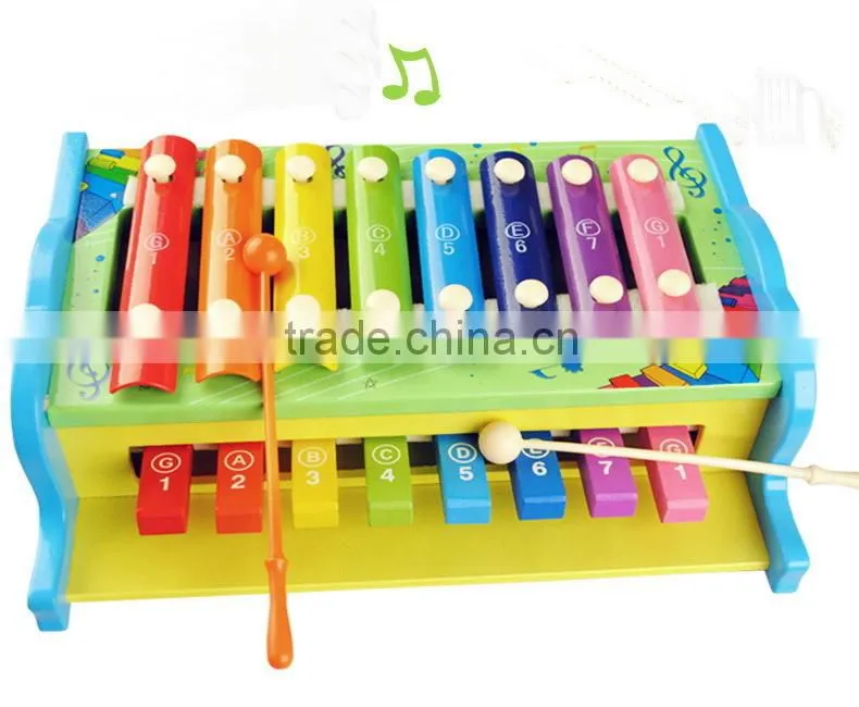 USA Hot Sale Music Instrument Set Wooden Music Toy for Baby, DIY Wooden Music Instrument Toy